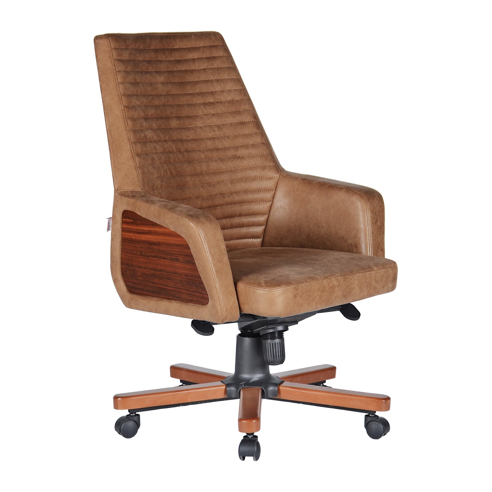 Land Ahşap Cilalı Kollu Yıldız Ahşap Ayaklı Döşemeli Çalışma Koltukları