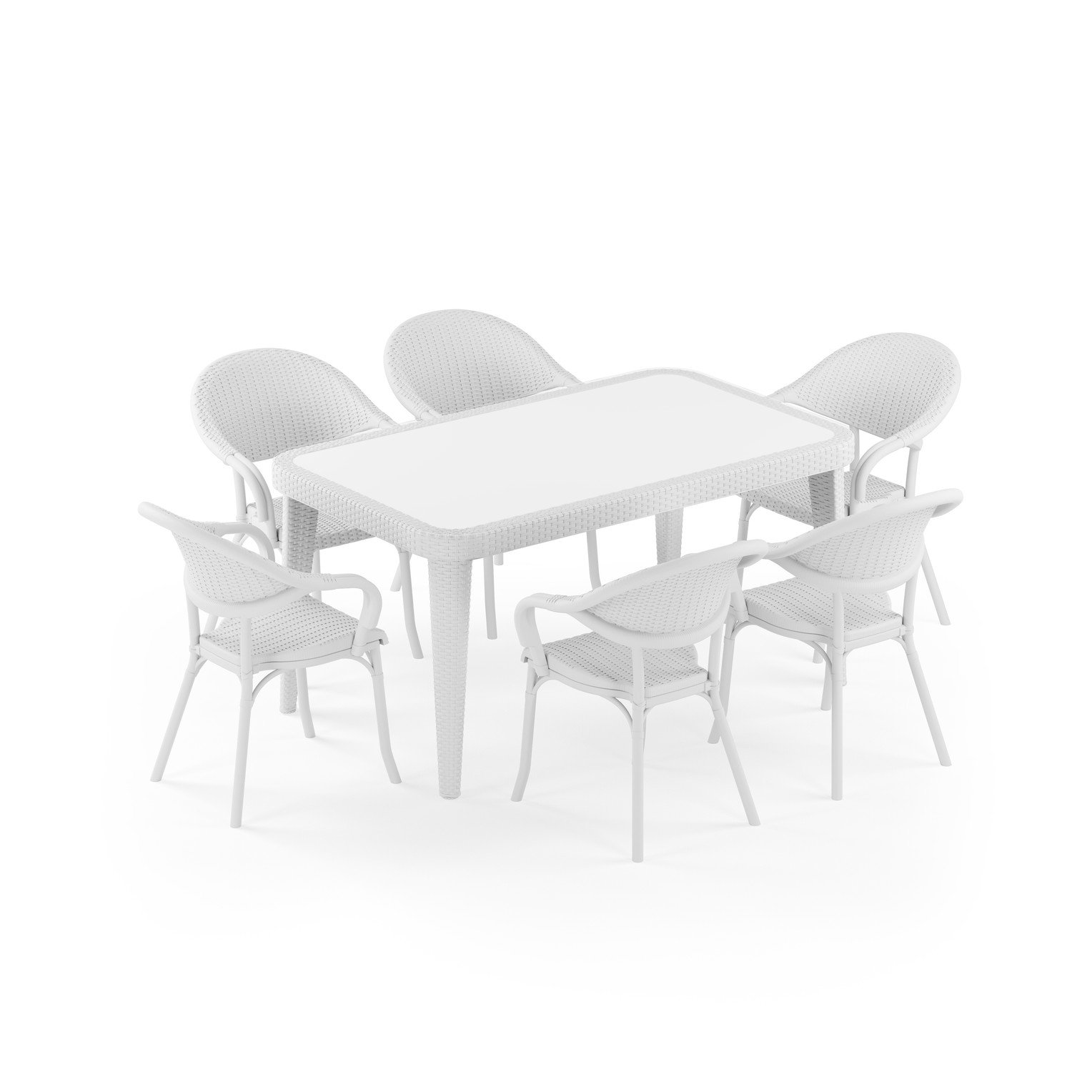 Osaka 90x150 Flash-R 6 Kişilik Masa Takımı